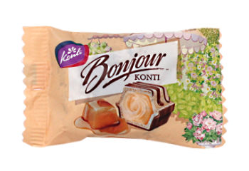 Конфеты вафельные Бонжур с карамелью Конти