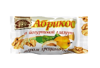 Конфеты Абрикос в йогуртовой глазури с грецким орехом