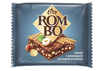 Вафли ROMBO с ореховой начинкой