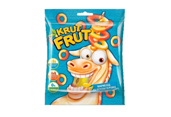 Жевательный мармелад KRUT FRUT Колечки со вкус.персика 70г (Единорог)